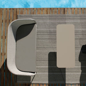 canapé contemporain / de jardin / en acier / 3 places