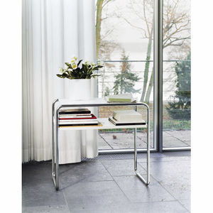 table gigogne / design Bauhaus / en bois / en verre