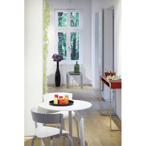 table console / contemporaine / en métal / en bois laqué