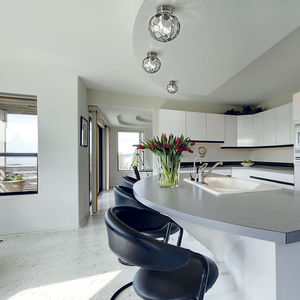 plafonnier contemporain / rond / en acier / à LED