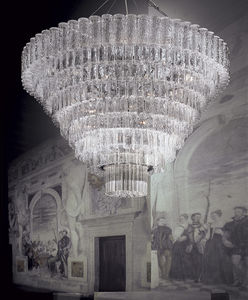 lustre contemporain / en verre de Murano / à incandescence