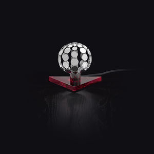 lampe de table / contemporaine / en acier / rouge