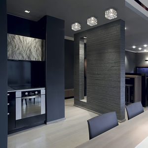 plafonnier contemporain / carré / en verre / à LED