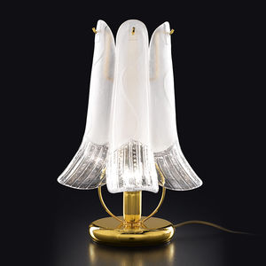 lampe de table / contemporaine / en cristal / blanche