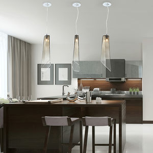 suspension / contemporaine / en verre / transparente