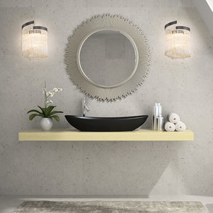 applique murale contemporaine / de salle de bain / en verre / fluorescente
