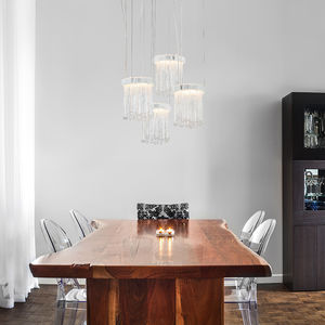 suspension / contemporaine / en verre / transparente