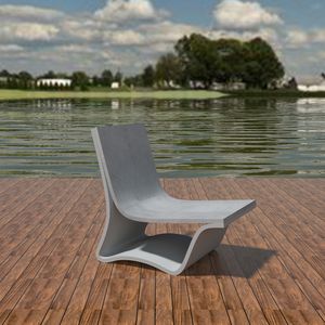 bain de soleil design minimaliste / en béton à haute performance / de jardin / de piscine