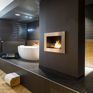 cheminée au bioéthanol / contemporaine / à foyer ouvert / à encastrer