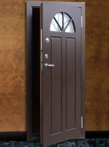 porte d'entrée / battante / en acier / ignifuge