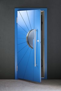 porte d'entrée / battante / en acier / de sécurité