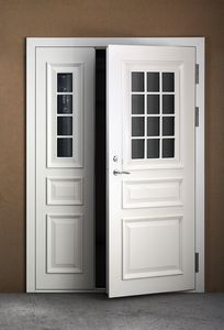 porte d'entrée / battante / en acier / de sécurité
