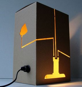 lampe de table / contemporaine / en carton