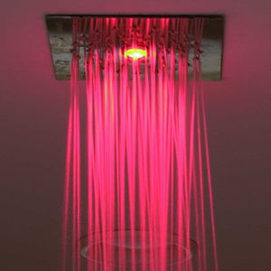 pommeau de douche de plafond / carré / avec chromothérapie