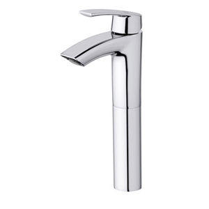 mitigeur pour vasque / en métal chromé / 1 trou