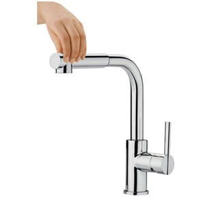 mitigeur en métal chromé / en ABS / de cuisine / 1 trou
