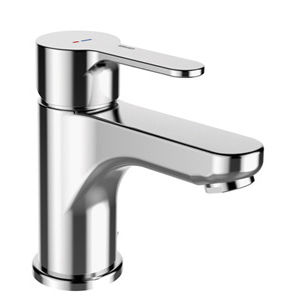 mitigeur pour vasque / en métal chromé / 1 trou / à eau froide