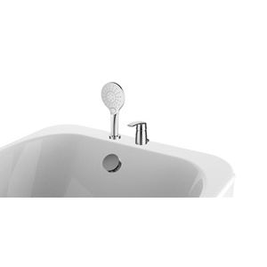 mitigeur de douche / pour baignoire / sur plan / en métal chromé