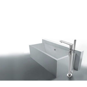 mitigeur pour baignoire / au sol / en métal chromé / 1 trou