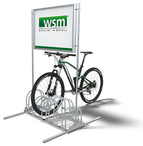 range-vélo en acier galvanisé / en aluminium / publicitaire / pour espace public