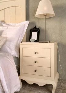 table de chevet de style / en bois / rectangulaire