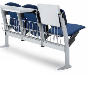 chaise d'auditorium en tissu / pliante / avec table intégrée