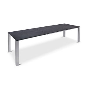 table à manger contemporaine / en aluminium / en verre / en céramique