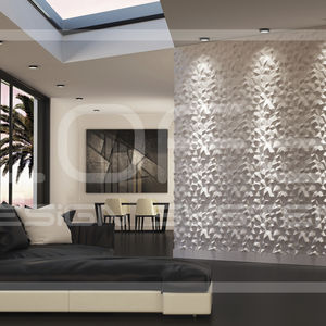 panneau décoratif composite / mural / d'absorption acoustique / texturé