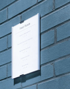 plaque signalétique murale / en aluminium / d'extérieur
