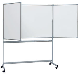 tableau magnétique / autoportant / en aluminium / à roulettes