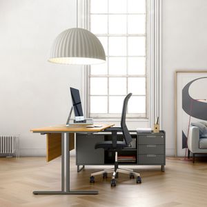 bureau de direction / en plaqué bois / en métal / en verre