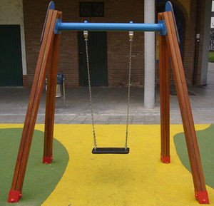 balançoire en bois / pour parc de jeux