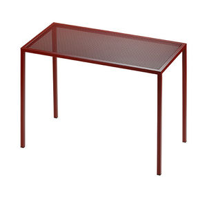 table console / contemporaine / en acier laqué / rectangulaire