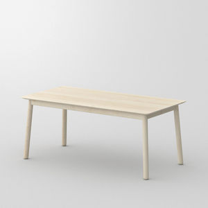 table contemporaine / en bois massif / en érable / rectangulaire