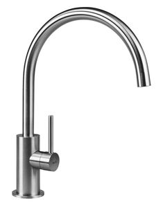 mitigeur en inox / de cuisine / 1 trou / à bec orientable