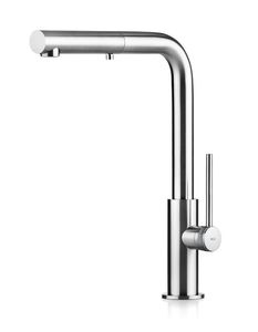 mitigeur en inox / de cuisine / 1 trou / avec douchette extensible