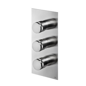 mitigeur de douche / à encastrer / en inox / thermostatique