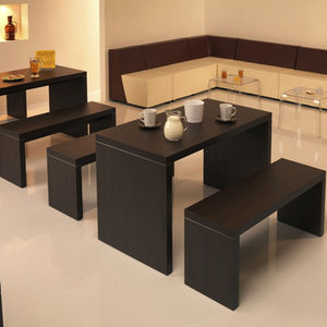 banc contemporain / en bois / stratifié