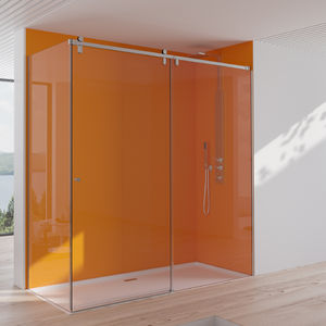 paroi de douche coulissante / d'angle / en verre