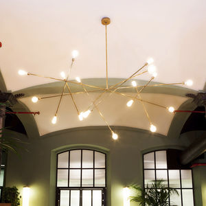 lustre design minimaliste / en laiton / en acier / à incandescence