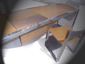 bureau en bois / en inox / en cuir / contemporain