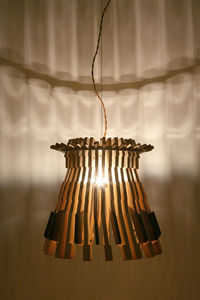 lustre design original / en bois / à incandescence / fait main