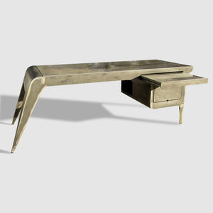 bureau en métal patiné / en granite / design original / professionnel