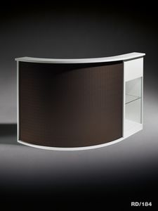 banque d'accueil en bois