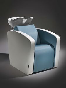 bac à shampoing avec repose-pieds