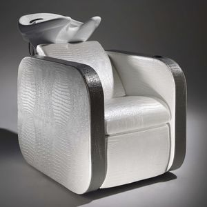 bac à shampoing avec repose-pieds