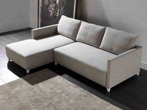 canapé d'angle / contemporain / en cuir / 2 places