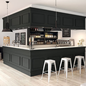 comptoir de bar / en bois / en L