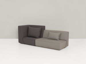 canapé modulable / contemporain / en tissu / à dossier haut