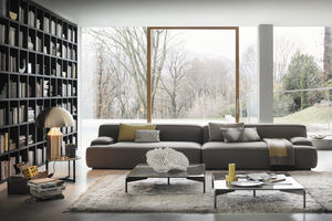 canapé modulable / contemporain / en tissu / gris